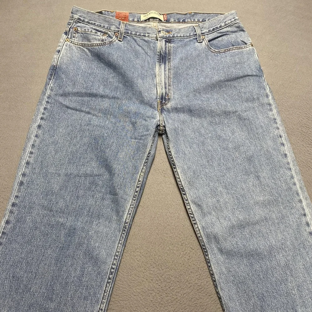 Vintage Levis 550 Jeans‎ Mens 42x32 Light Blue Wash Relaxed Fit Tapered Denim